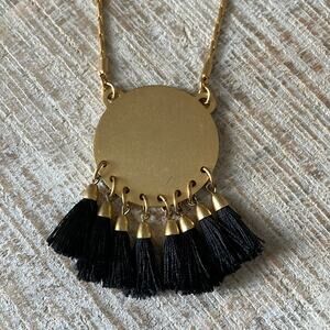 Madewell Moonshine Gold and Black Pendant‎ Necklace